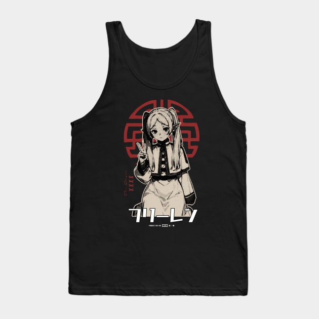 Frieren Gloomy Fanart Design Tank Top by Gloomeeey